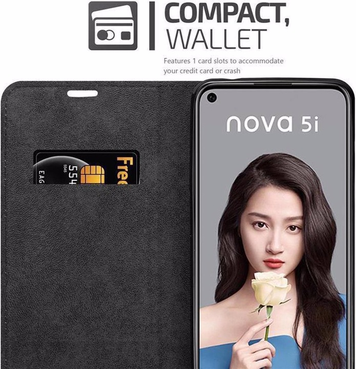 Actual product image Cadorabo Book Invisible Magnet Cover (Huawei P20 Lite, Huawei Nova 5i)