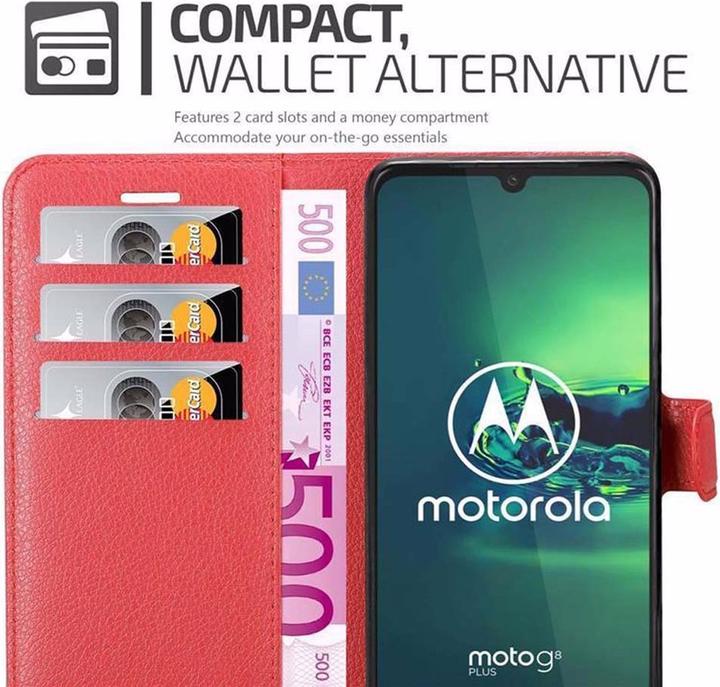 Actual product image Cadorabo Book with stand function cover (Motorola Moto G8 Plus)