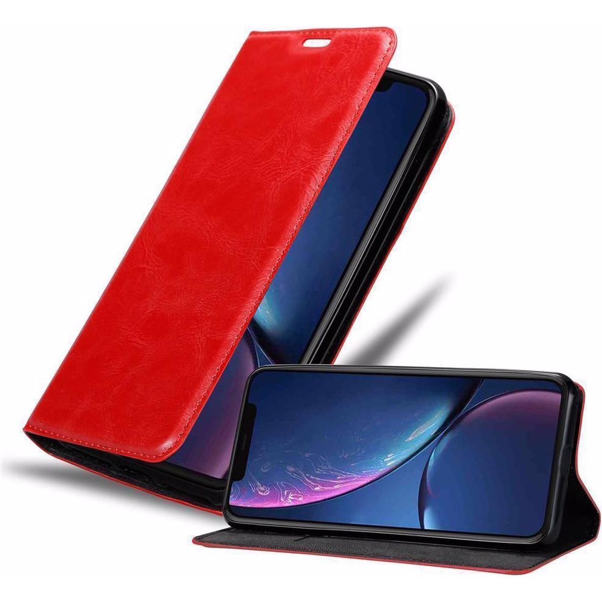 Cadorabo Book Invisible Magnet Cover (Apple iPhone 11), Smartphone Hülle, Rot
