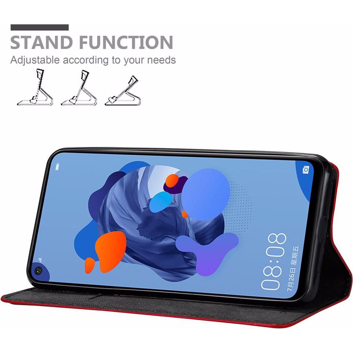 Thumbnail - Cadorabo Book Invisible Magnet Cover (Huawei Mate 30 Lite), Smartphone Hülle, Rot