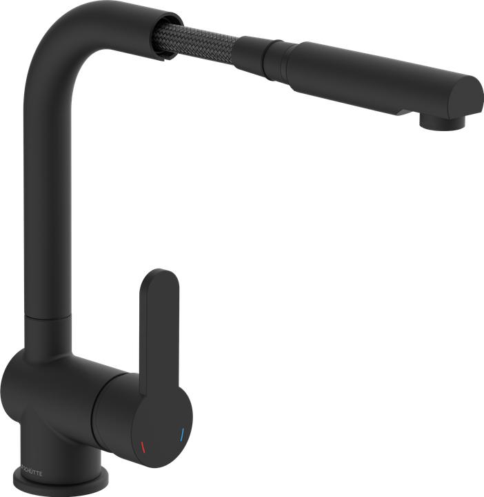 Produktbild Schütte Wasserhahn Küche LONDON Spültischarmatur Schwarz matt Ausziehbar Schwenkbar 79760