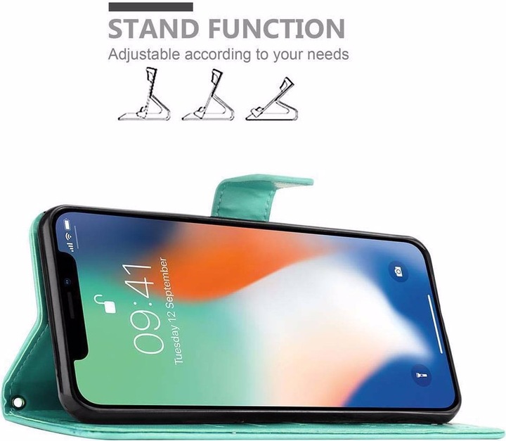 Produktbild Cadorabo Flower Book Cover (Apple iPhone XS Max)