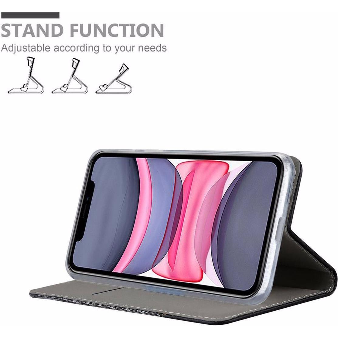 Thumbnail - Cadorabo Book Jeans Optik Cover (Apple iPhone 11), Smartphone Hülle, Grau