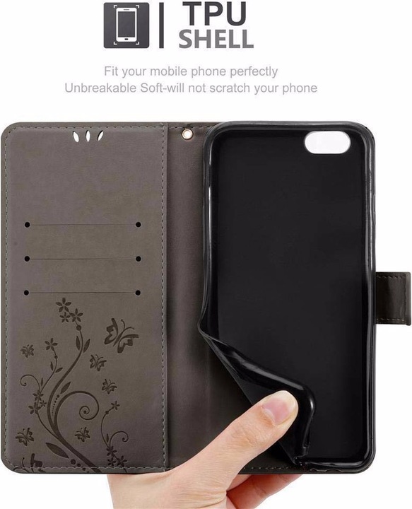 Actual product image Cadorabo Flower Book Cover (Apple iPhone 6 Plus, Apple iPhone 6s Plus)
