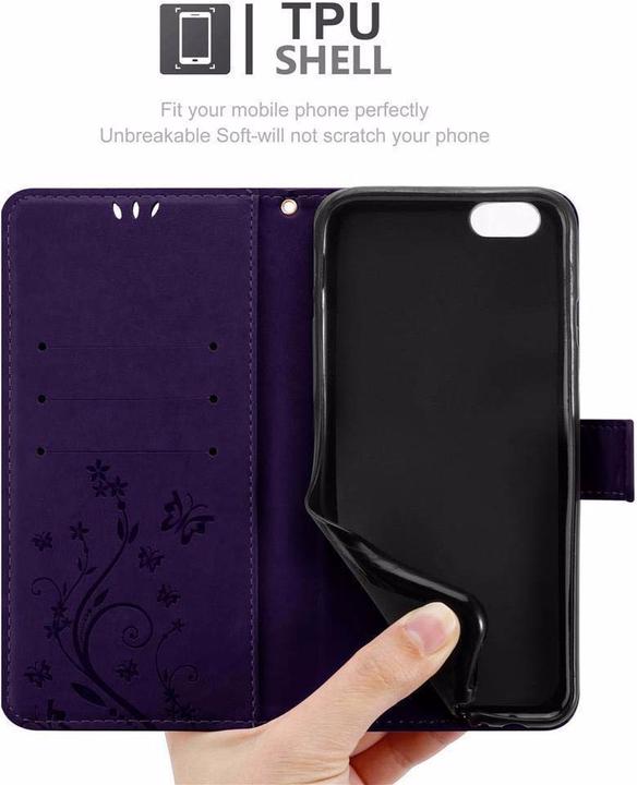 Actual product image Cadorabo Flower Book Cover (Apple iPhone 6)