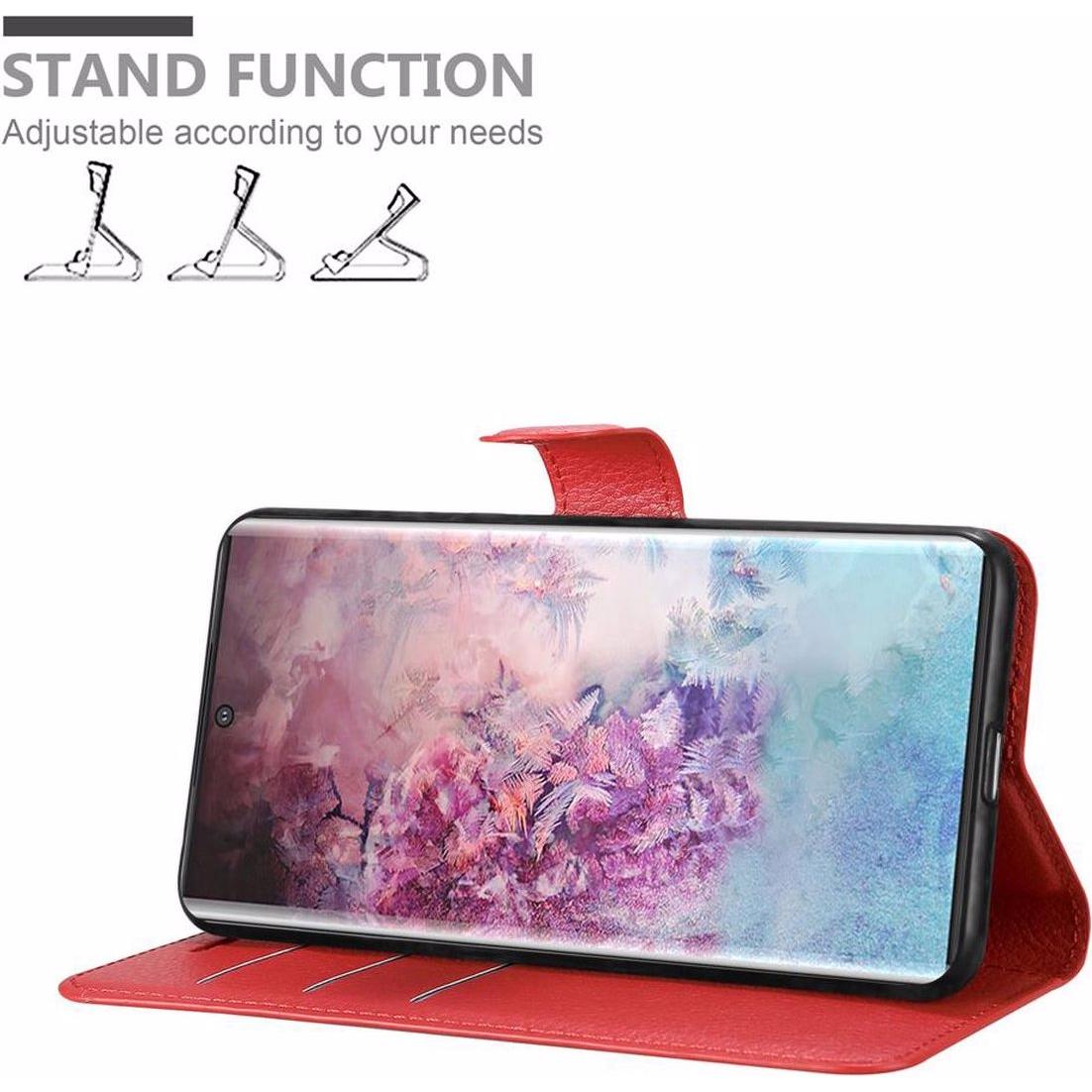 Thumbnail - Cadorabo Book mit Standfunktion Cover (Samsung Galaxy Note 10+), Smartphone Hülle, Rot