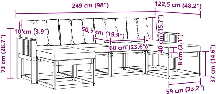 Produktbild vidaXL Outdoor-Sofa