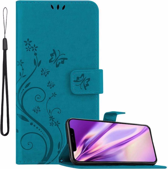 Produktbild Cadorabo Flower Book Cover (Apple iPhone XS, Apple iPhone X)