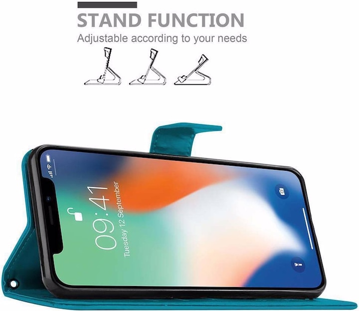 Produktbild Cadorabo Flower Book Cover (Apple iPhone XS, Apple iPhone X)