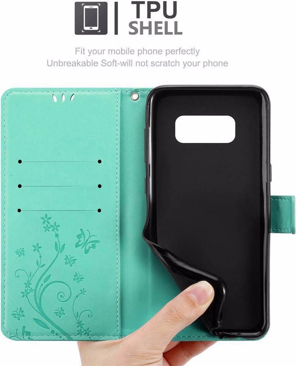 Produktbild Cadorabo Flower Book Cover (Samsung Galaxy S8+)