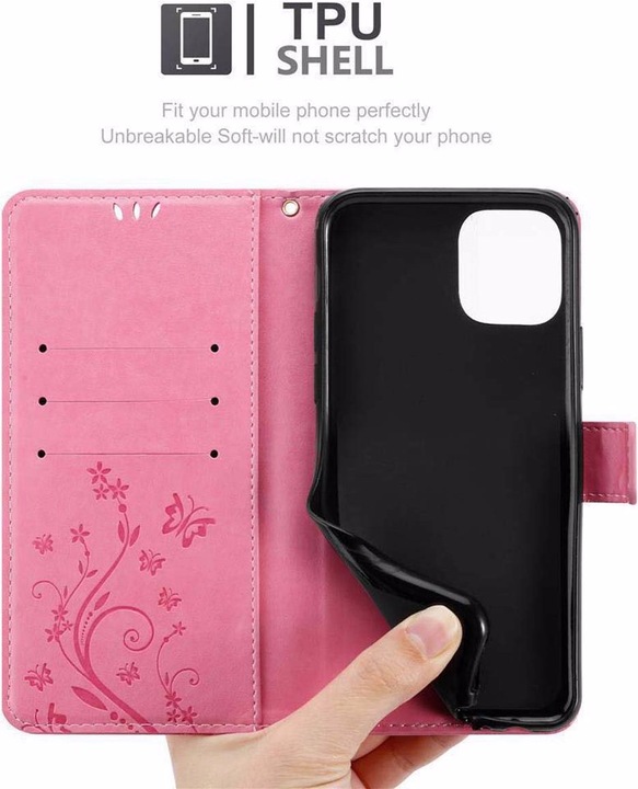 Actual product image Cadorabo Flower Book Cover (Apple iPhone 11 Pro)