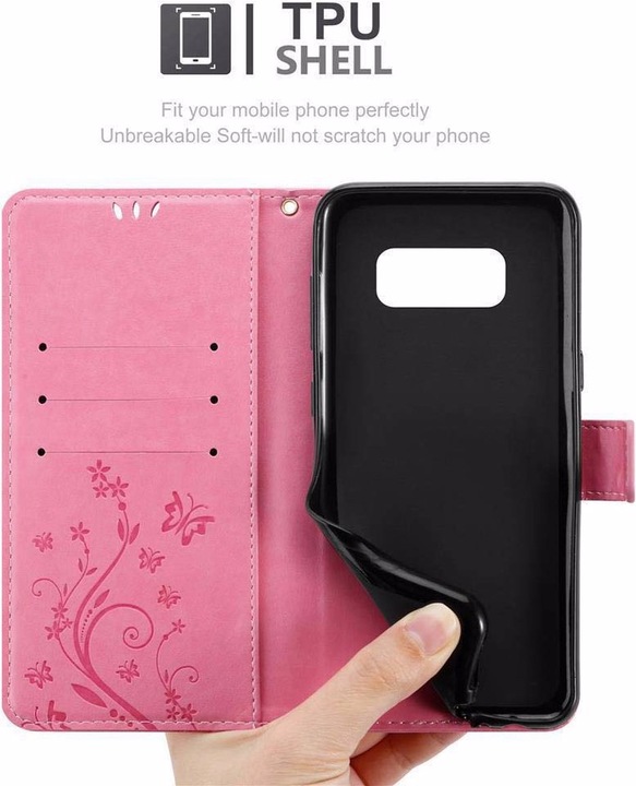 Produktbild Cadorabo Flower Book Cover (Samsung Galaxy S8+)