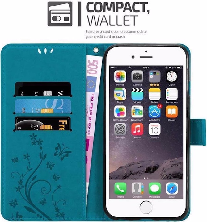 Produktbild Cadorabo Flower Book Cover (Apple iPhone 6 Plus)