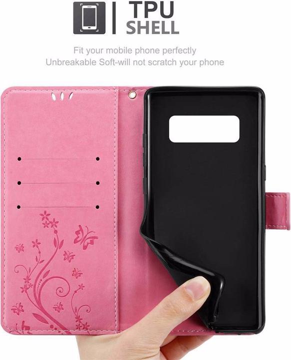 Actual product image Cadorabo Flower Book Cover (Samsung Galaxy Note 8)