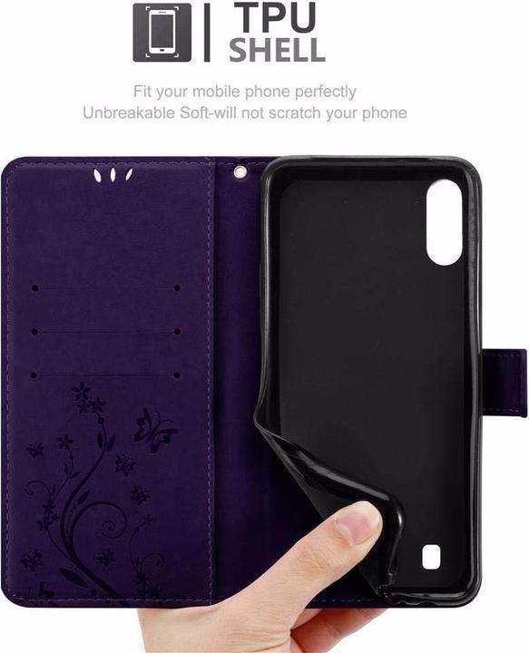 Actual product image Cadorabo Flower Book Cover (Samsung Galaxy A10, HTC One M10)