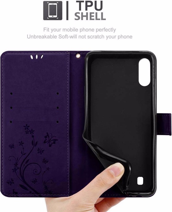 Produktbild Cadorabo Flower Book Cover (Samsung Galaxy A10, HTC One M10)