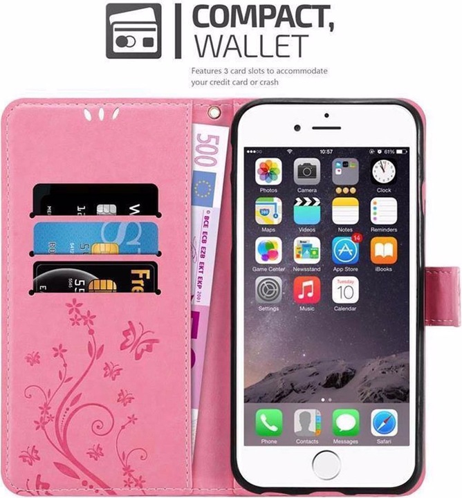 Produktbild Cadorabo Flower Book Cover (Apple iPhone 6, Apple iPhone 6s)