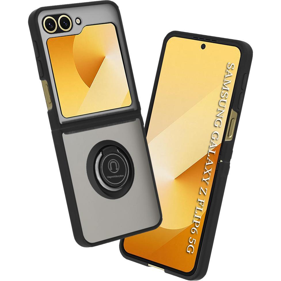 Techsuit - Glinth - Samsung Galaxy Z Flip6 - Black (Samsung Galaxy Z Flip6), Cover smartphone, Nero