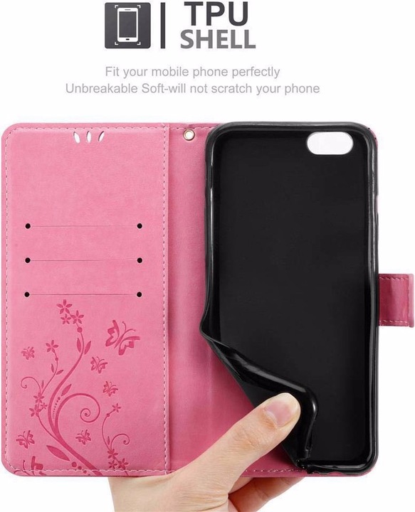 Produktbild Cadorabo Flower Book Cover (Apple iPhone 6, Apple iPhone 6s)