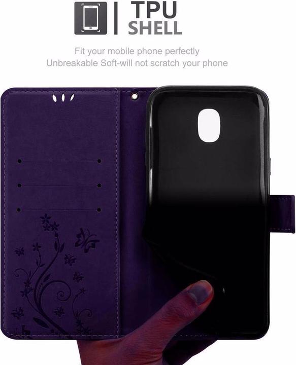 Actual product image Cadorabo Flower Book Cover (Samsung Galaxy J5 (2017))