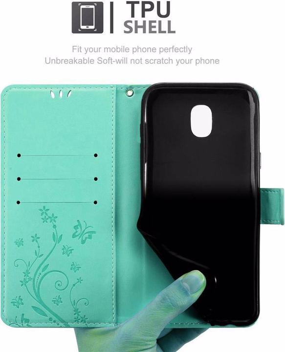 Actual product image Cadorabo Flower Book Cover (Samsung Galaxy J5 (2017))