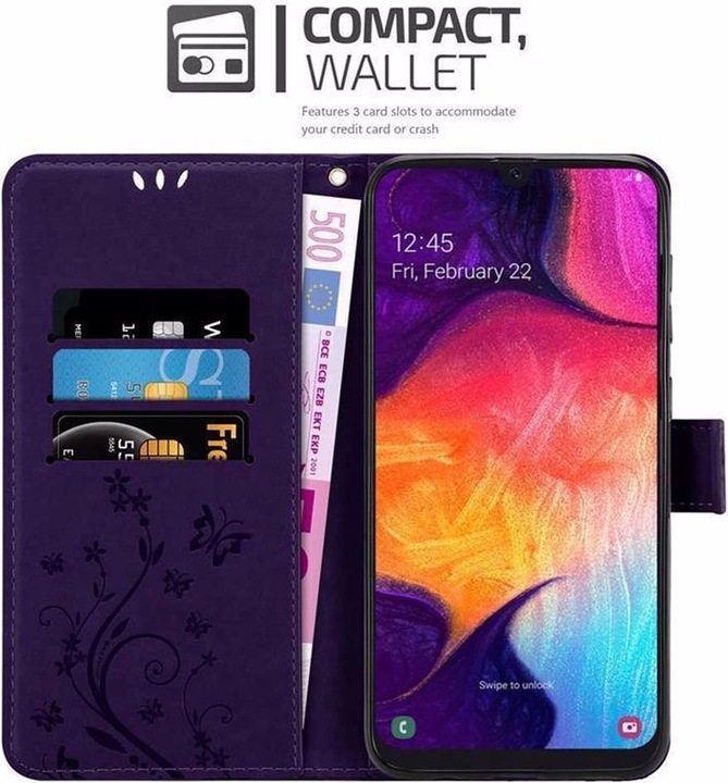 Produktbild Cadorabo Flower Book Cover (Samsung Galaxy A50)