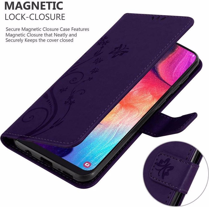 Produktbild Cadorabo Flower Book Cover (Samsung Galaxy A50)