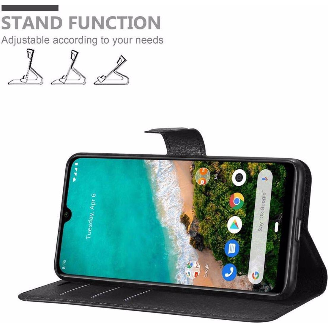 Thumbnail - Cadorabo Book mit Standfunktion Cover (Xiaomi Mi A3), Smartphone Hülle, Schwarz