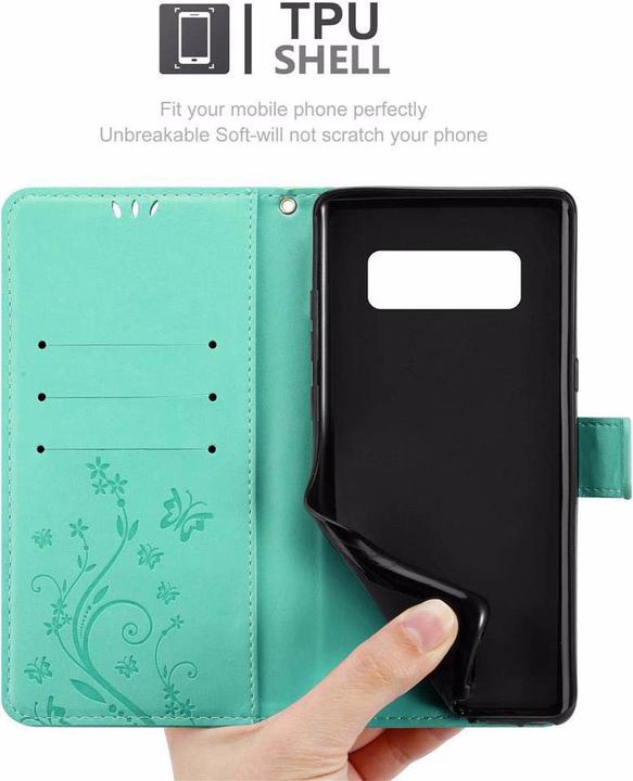 Actual product image Cadorabo Flower Book Cover (Samsung Galaxy Note 8)