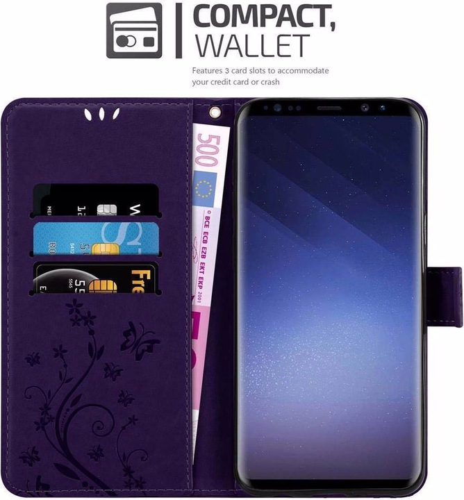Actual product image Cadorabo Flower Book Cover (Samsung Galaxy S9+)