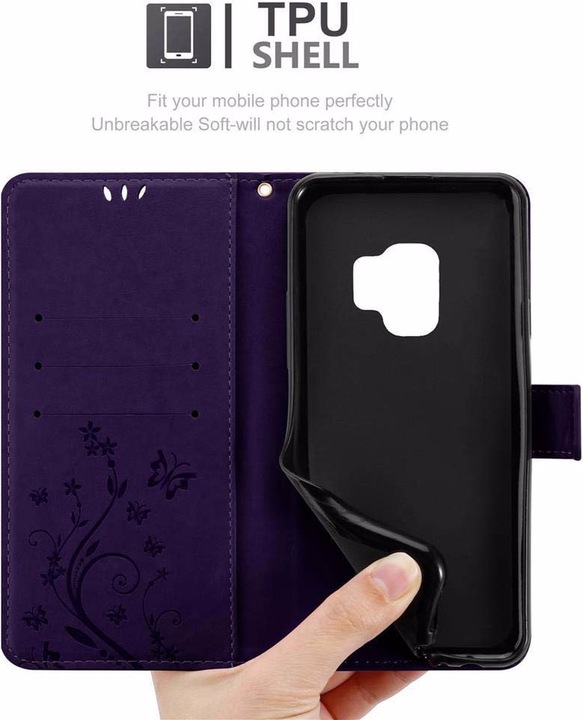 Produktbild Cadorabo Flower Book Cover (Samsung Galaxy S9)