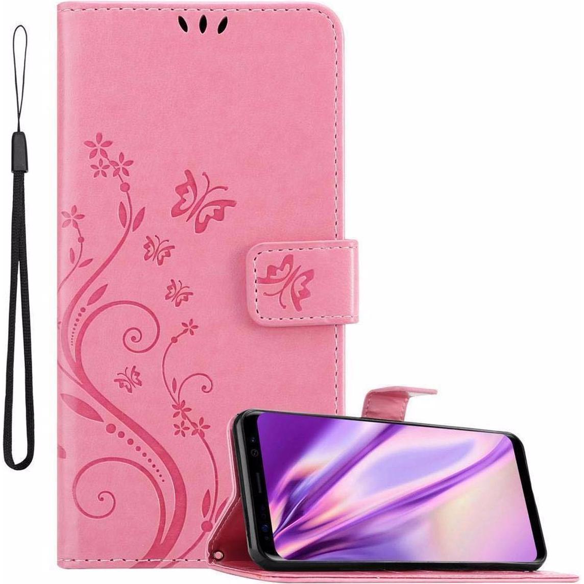 Thumbnail - Cadorabo Flower Book Cover (Samsung Galaxy S8), Smartphone Hülle, Rosa