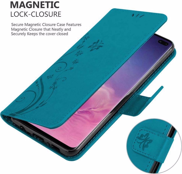Produktbild Cadorabo Flower Book Cover (Samsung Galaxy S10+)