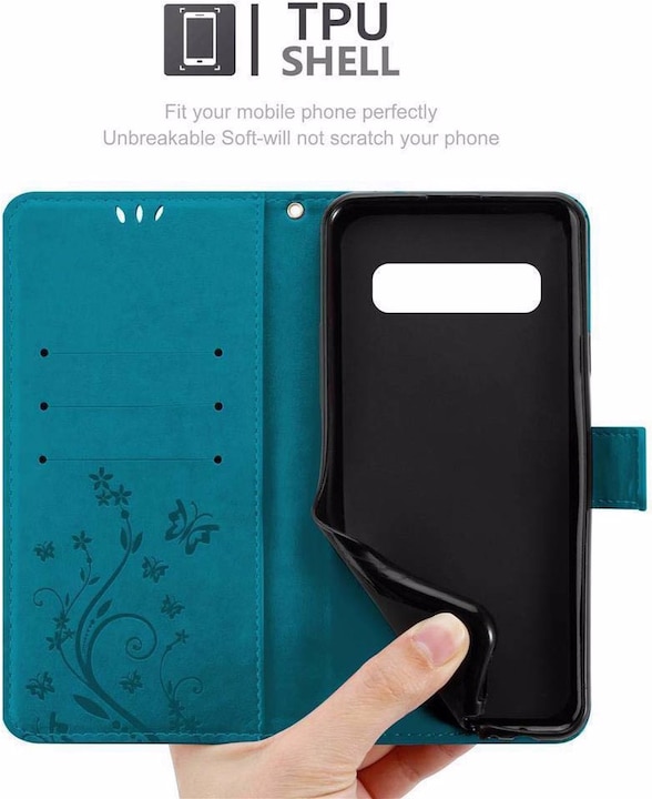 Produktbild Cadorabo Flower Book Cover (Samsung Galaxy S10+)