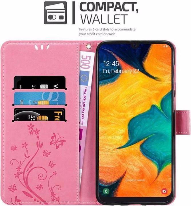 Actual product image Cadorabo Flower Book Cover (Samsung Galaxy A20, TCL A30, Samsung Galaxy M10s)