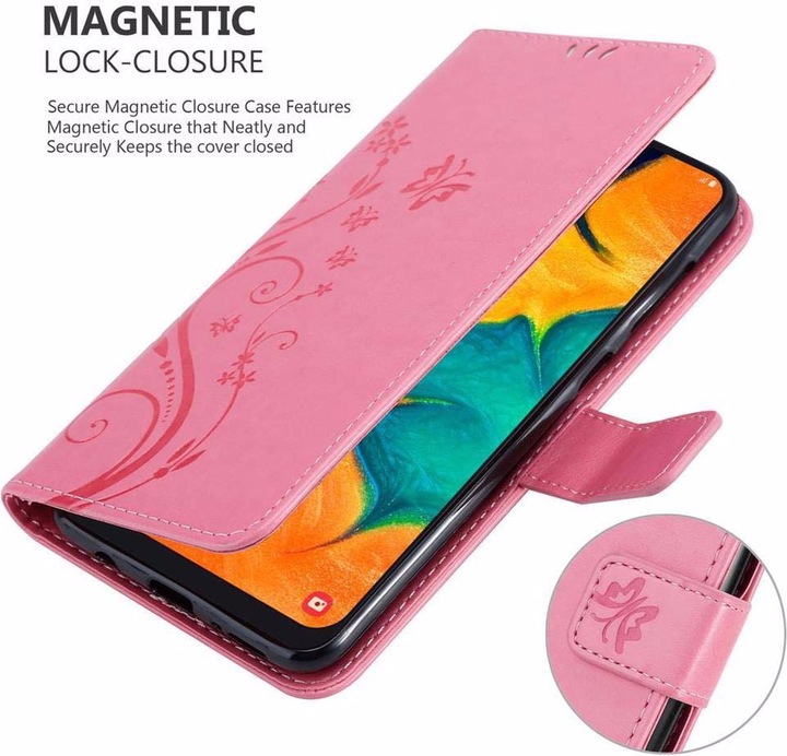 Produktbild Cadorabo Flower Book Cover (Samsung Galaxy A20, TCL A30, Samsung Galaxy M10s)