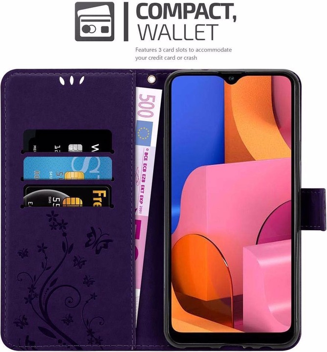 Produktbild Cadorabo Flower Book Cover (Samsung Galaxy A20s)