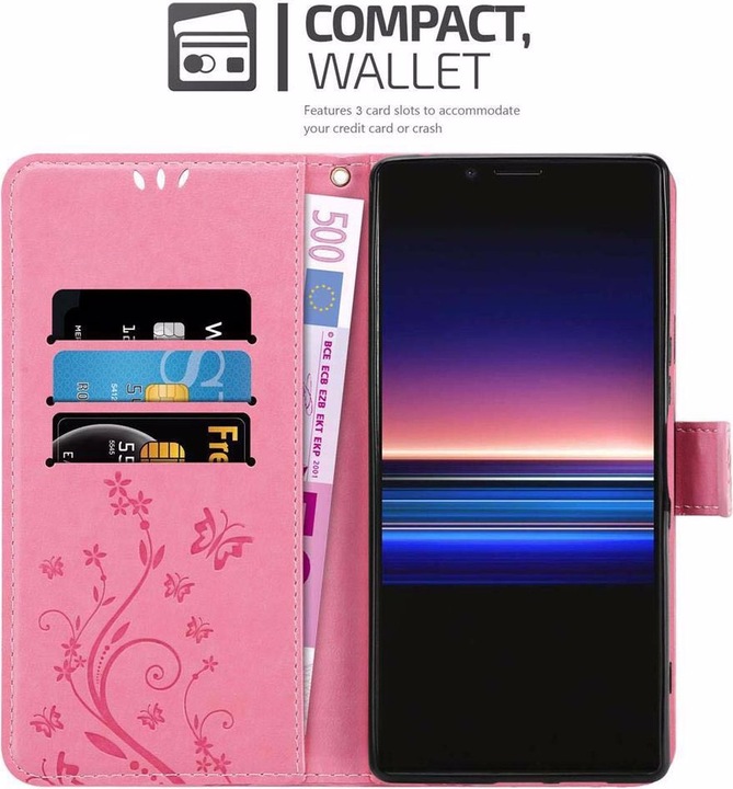 Actual product image Cadorabo Flower Book Cover (Sony Xperia 1, Sony Xperia XZ4)