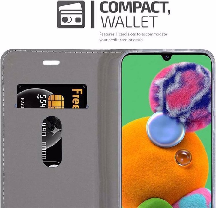 Produktbild Cadorabo Book Jeans Optik Cover (Samsung Galaxy A90 5G)