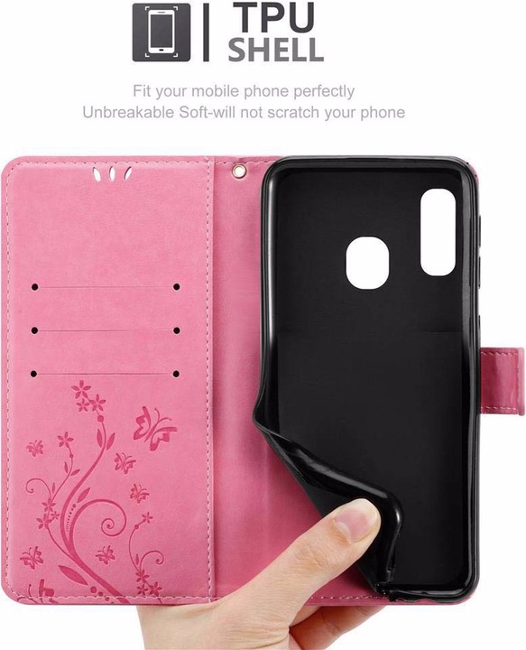 Produktbild Cadorabo Flower Book Cover (Samsung Galaxy A10e)