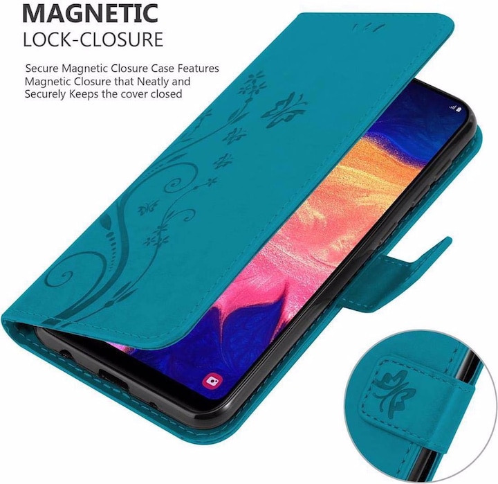 Produktbild Cadorabo Flower Book Cover (Samsung Galaxy A10, HTC One M10)