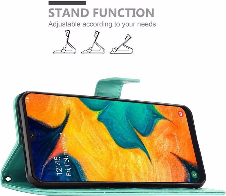 Produktbild Cadorabo Flower Book Cover (Samsung Galaxy A20, TCL A30, Samsung Galaxy M10s)