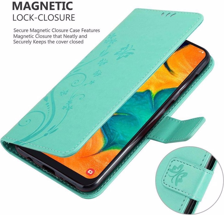 Produktbild Cadorabo Flower Book Cover (Samsung Galaxy A20, TCL A30, Samsung Galaxy M10s)