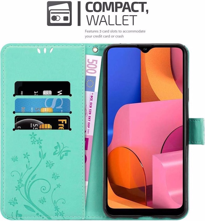 Produktbild Cadorabo Flower Book Cover (Samsung Galaxy A20s)