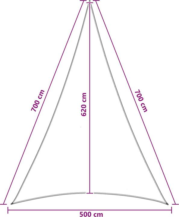 Produktbild vidaXL Sonnensegel (500 x 700 cm)