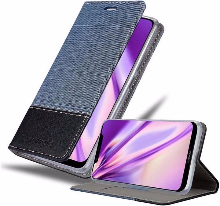 Produktbild Cadorabo Book Jeans Optik Cover (Nokia 7.1 Plus)
