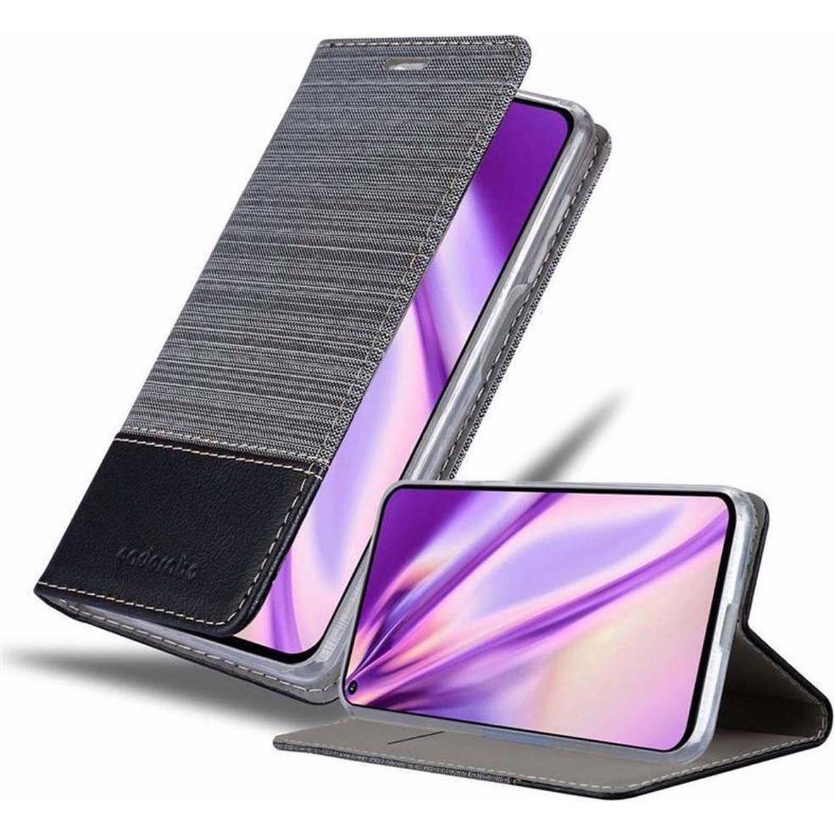 Cadorabo Book Jeans Optik Cover (Honor 20 Pro), Smartphone Hülle, Grau