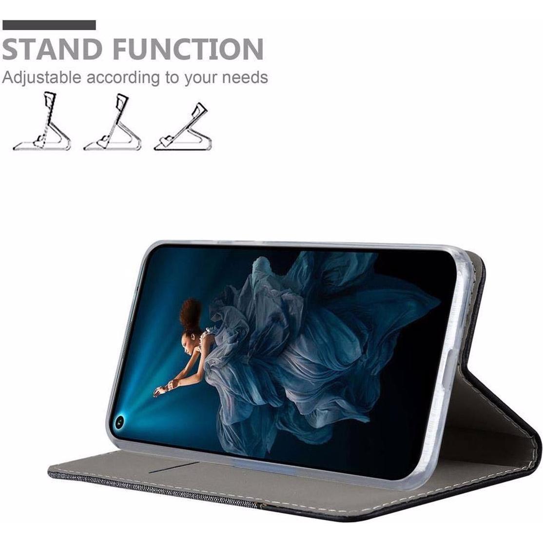 Thumbnail - Cadorabo Book Jeans Optik Cover (Honor 20 Pro), Smartphone Hülle, Grau