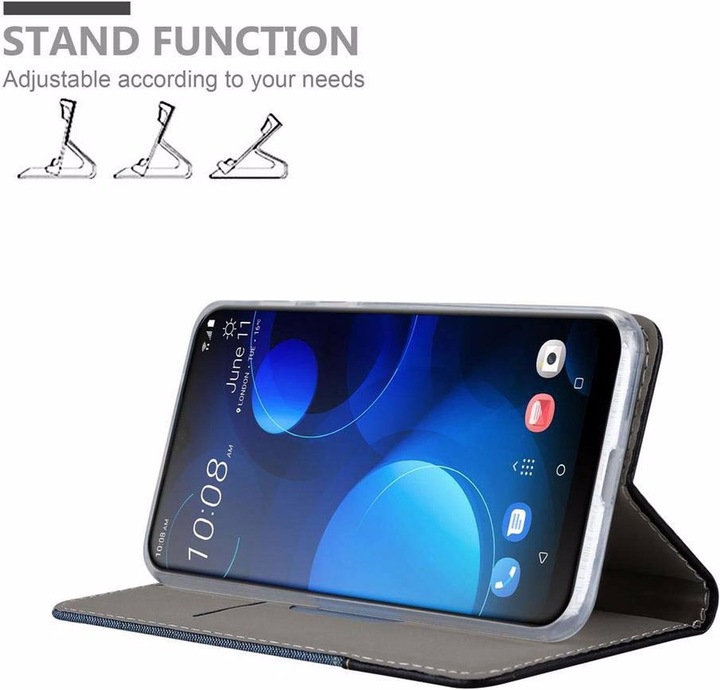 Produktbild Cadorabo Book Jeans Optik Cover (HTC Desire 19+)