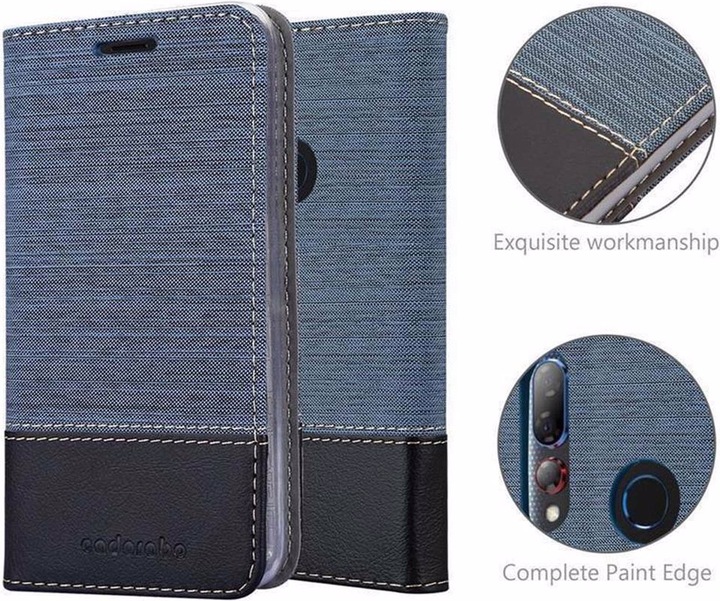 Produktbild Cadorabo Book Jeans Optik Cover (HTC Desire 19+)